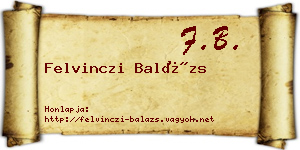 Felvinczi Balázs névjegykártya